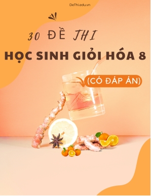 Bộ 30 Đề thi học sinh giỏi Hóa 8 (Có đáp án)